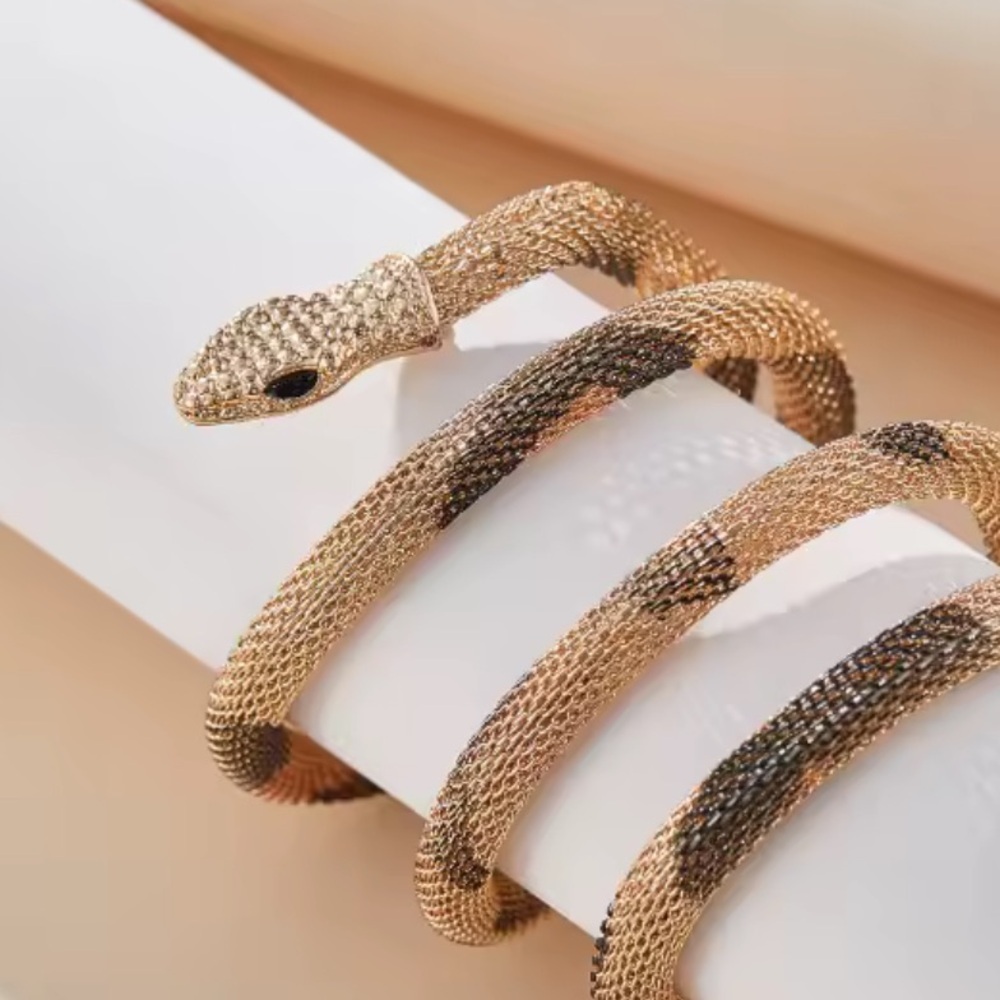 Serpentine Snake Design Wrap Necklace serpent multi - Picture 3 of 13